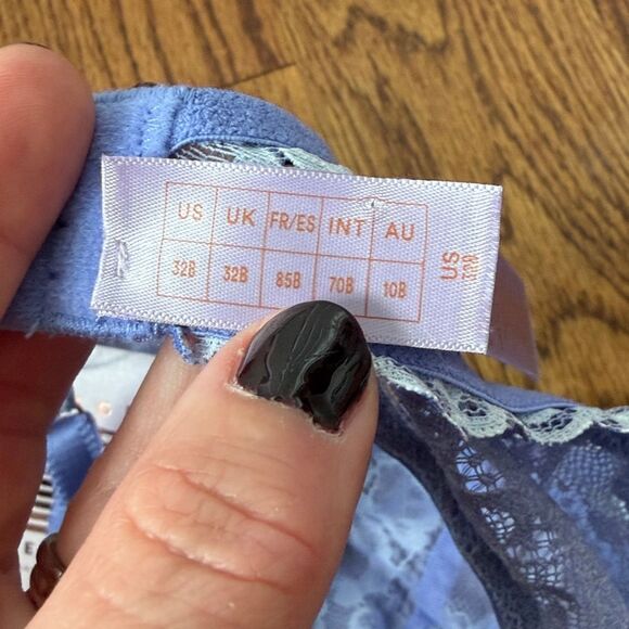 SAVAGE X FENTY Size 32B Purple Ombre Sheer Lace Underwire Bra NWT - Picture 4 of 4